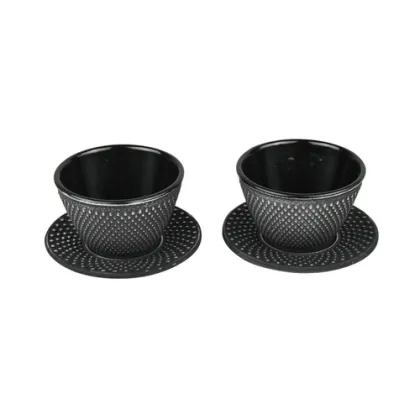 Purple cast iron tea cups