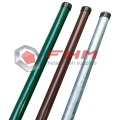 PVC bersalut Galvanized Metal Round Post untuk Pagar