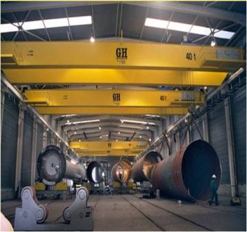 motor hoist QD model 5ton double girder bridge crane