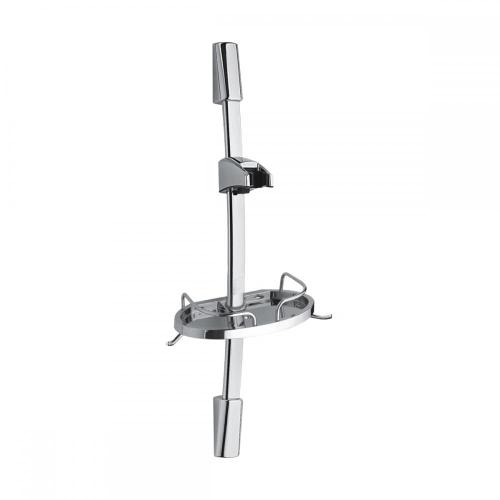 Silver Zinc Wall Mounted Adjustable Height Sliding Bar