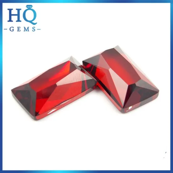 High Quality Garnet Customized Flat Bottom Cubic Zirconia Stone