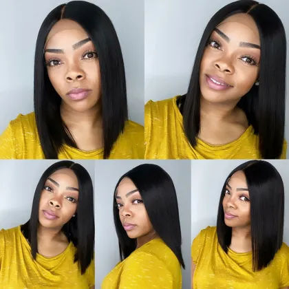 New design short bob wig lace front, Straight Bob Wig 13x4 lace frontal bob wigs, 10-16 Inchshort bob human hair wigs