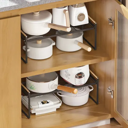 KINNO Multi-layer Pot Rack - Kitchen Corner Shelf & Storage Rack