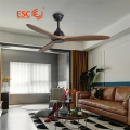 Decorative wood blade ceiling fan with ac motor