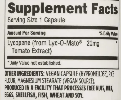 Skin Health Lycopene Tomatoes Softgel Capsules