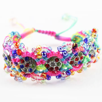 Colorful 2014 Wholesale Cheap Popular Handwoven Bracelet