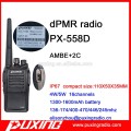 rádio dPMR PX-558D PUXING OEM alojamento ruggy compacto VOX ANI código de identificação antidroping