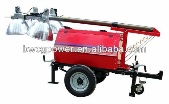9m High Mast Trailor Mobile Kubota Light Tower Generator with LED