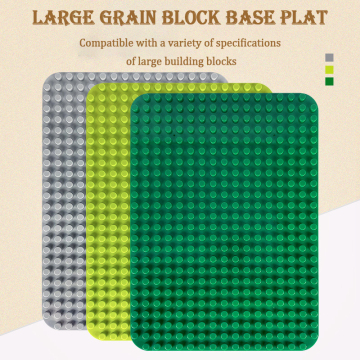 Piastri di base di particelle di grande bordo rotonde 17x24: mattoni classici, blocchi di costruzione MOC per bambini - Playset pratico multifunzionale