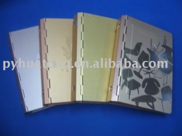 embossed aluminum cover notebook