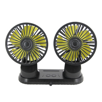 12V 5W Car USB Dual-Head Fan for Dashboard Cooling