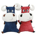 Cute red and blue cow plush baby pillow