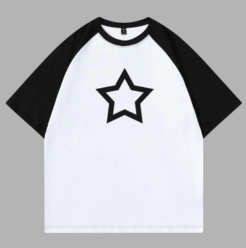 Wholesale 200gsm 100% Cotton Custom Silk Screen Printing Raglan Sleeve Graphic Tshirts