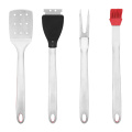 Aço inoxidável Handle 4Pcs Bbq Grill Utensílios