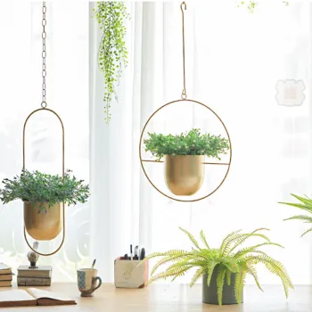 Nordic Chain Hanging Planter Basket for Home and Garden Decoration