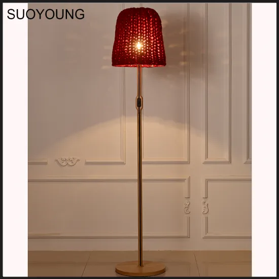 Modern Natural Wood Knitting Floor Standing Lamps ML8097-1