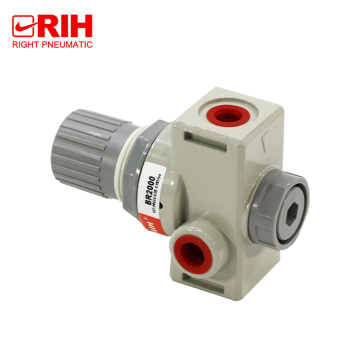 BR2000 1/4\" NPT Air Pressure Regulator with Gauge for Compressor (0-145 PSI)