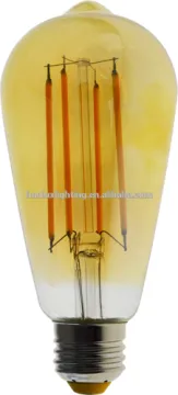 golden color ST64 8W LED vintage edison bulb, decorative filament bulbs