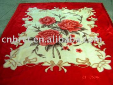100% polyester blanket with jacquard