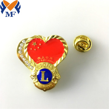 Customized Personal Heart Shaped Metal Enamel Pin