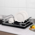 Aluminum dish drying rack with drainboard