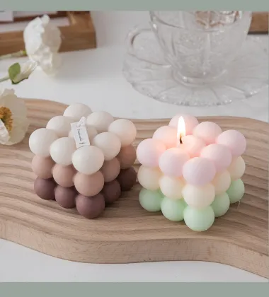 Bubble Candle Cute Cube White Candles Scented Candles