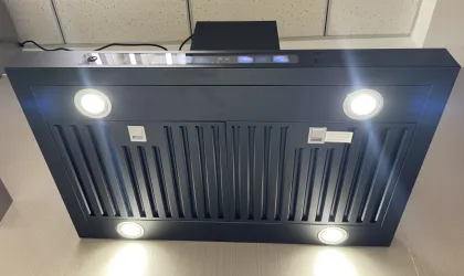 90CM Smart Push Button Range Hood Stainless Steel Vent Hood