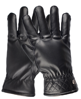 Gloves for men riding in winter, with thick and warm woolen fur, leather gloves for women riding motorcycles, and touch screen c