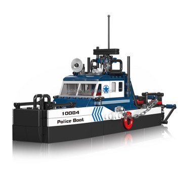 New Mold King Police Boat Model Building Building Blocs Toys: Un cadeau de puzzle créatif pour les enfants