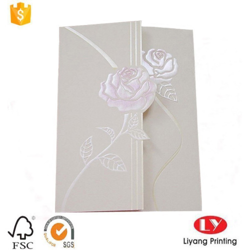 Luxury paper wedding invitation gift card printing