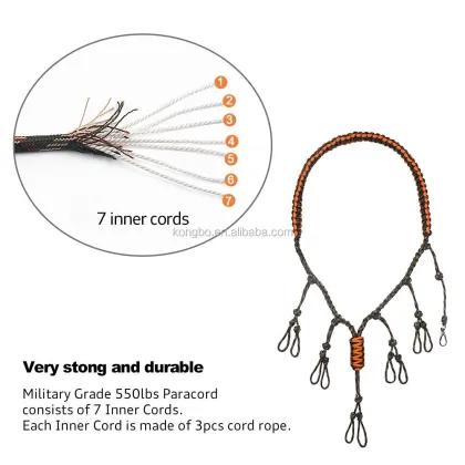 Kongbo Adjustable 550 Paracord Duck Call Lanyard for Hunting
