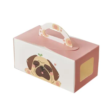 Customized Luxury Cake Packaging Paper Box With Handle