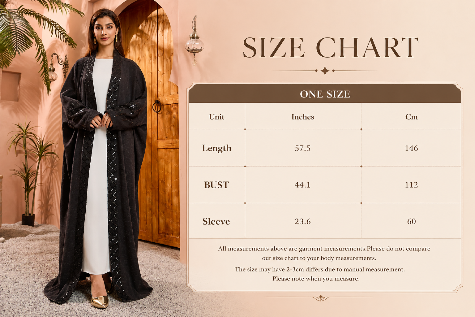 Luxury Sequin Batwing Abaya Dress