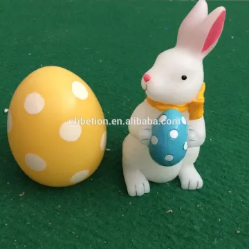 set of egg&rabbit led yellow flicking candles easter gift candles led real wax candles for easter home decorative rabbit candles