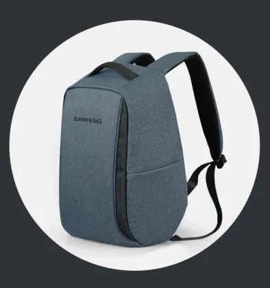 Waterproof Business Laptop Anti Theft Backpack Factory Price, OEM Polyester Travel Bobby Backpack With USB Charging Port