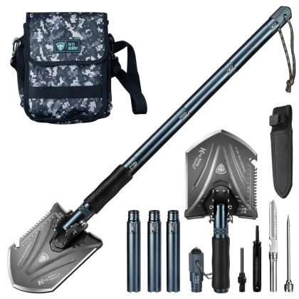 Outdoor Multi-function Belt Shovel Head Engineer Military Shovel Field Camping Survival Tool Garden Tools Folding Set