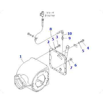 Grader GD655-3EO rear drive axle 23B-22-64000