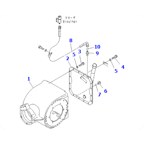 Grader GD655-3EO rear drive axle 23B-22-64000