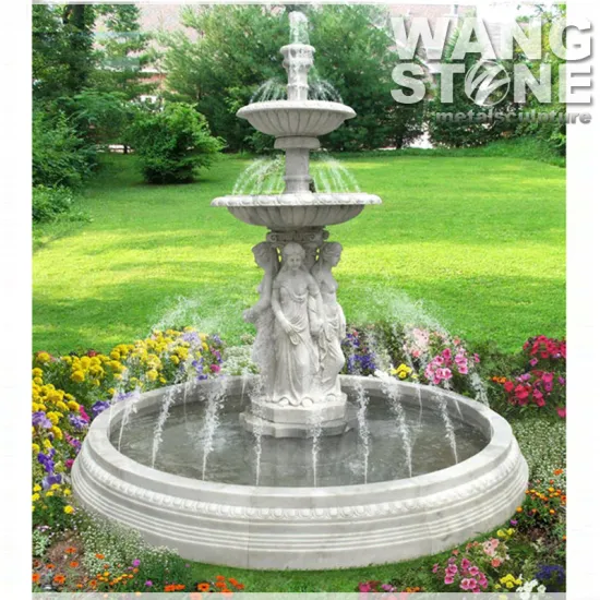 Western Garden Marble Figure Statue Stone Water Fountain