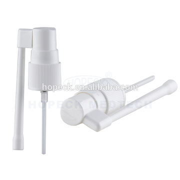 throat spray pump with long rolling applicator