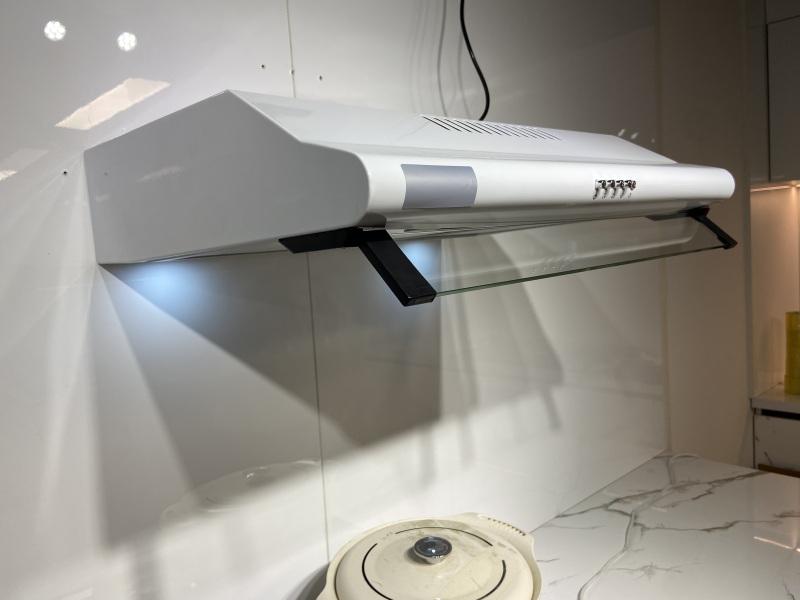 Under Cabinet White Kitchen Range Cooker Hood With Led Lighting Parts Smoke Grease Extractors Cooker Hoods/