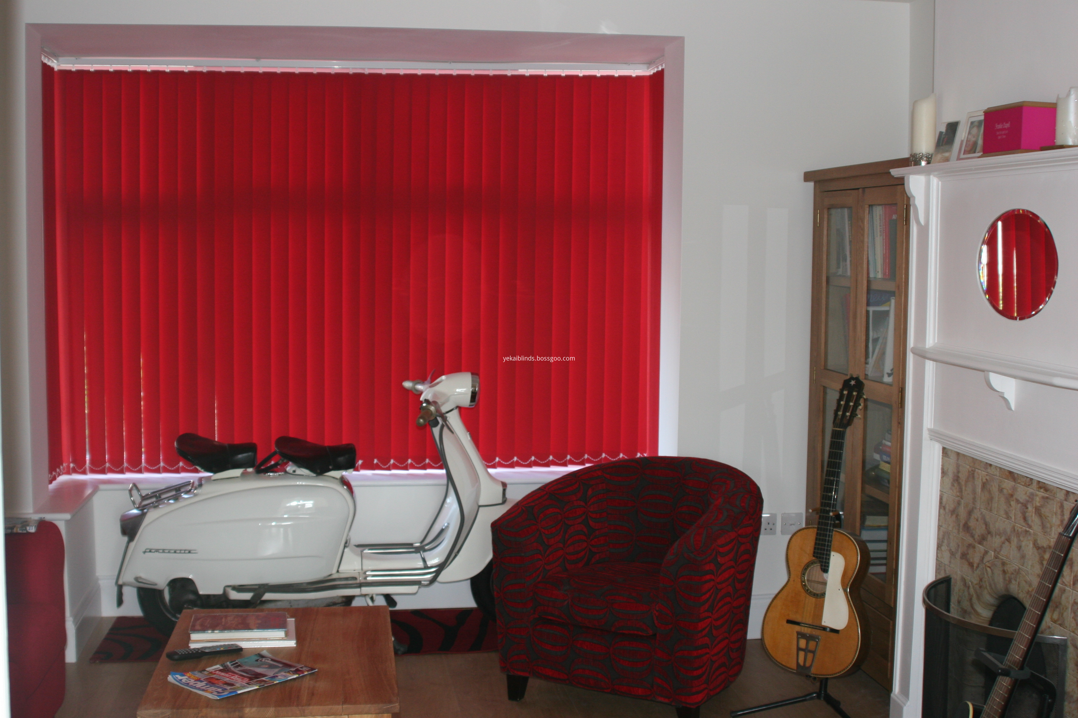 WINE RED Vertical Blinds-M2