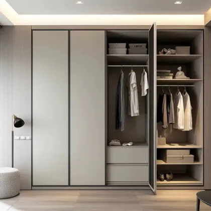 Modern Simple Wooden Combination Wardrobe Closet