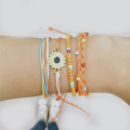 Braided Rope Bracelet Waterproof String Ocean Surfer Bracelet Beaded Boho Women Sunflower Charm