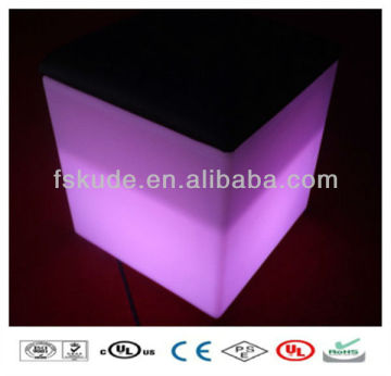 LED Bar Stool battery lighted led cube , rlighted led bar chair cushion