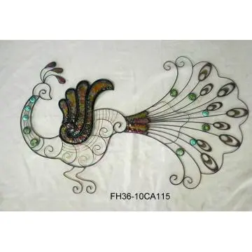 Metal craft wall decor peacock