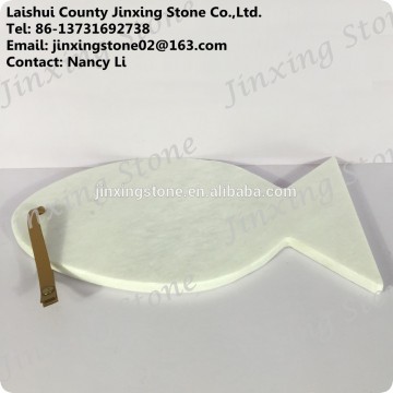 Fish Shape White Natural Stone Dinner Plate Marble Cheese Board Marble Serving Board