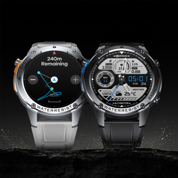 Zeblaze Stratos 2 Ultra GPS Smart Watch with Dual-band GNSS, Compass, Barometric Altimeter, 10 ATM, and Voice Calling