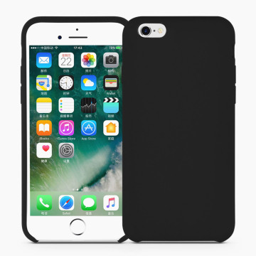 Klassische schwarze flüssige Silikonkautschuk iPhone6 ​​Abdeckung