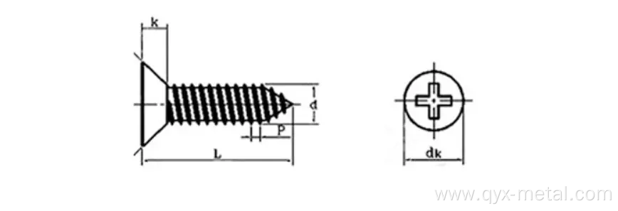 Titanium Self-Tapping Screws with Cross Pan Head